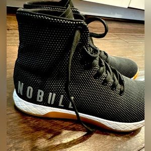 Black unisex high top no bull sneakers